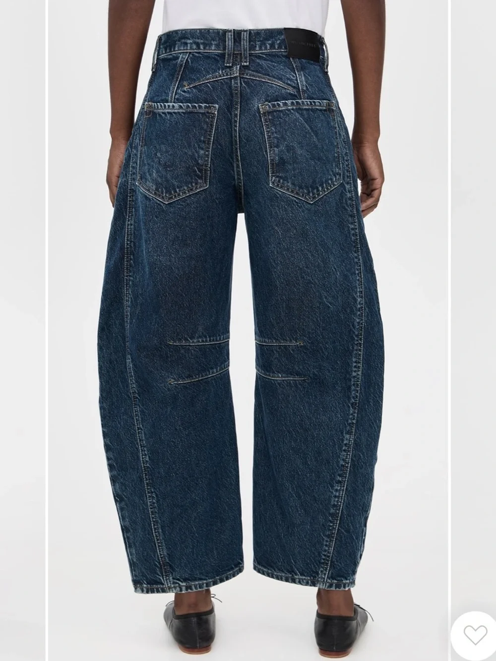Free People Good Luck Mid Rise Barrel Jeans Size 29 *